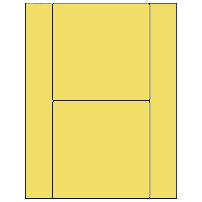 5.5" x 5.5" Pastel Yellow Square Sheet Labels