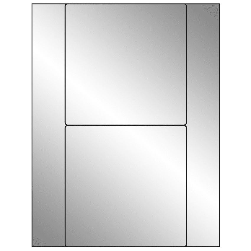 5.5" x 5.5" Silver Foil Square Sheet Labels