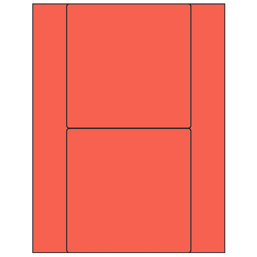 5.5" x 5.5" Red Square Sheet Labels