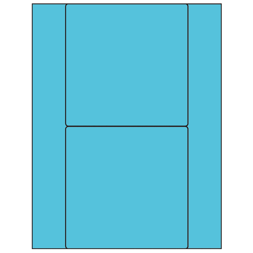 5.5" x 5.5" Turquoise Square Sheet Labels