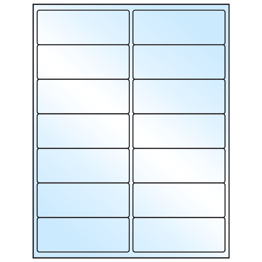4" x 1.5" White Premium High Gloss Rectangular Sheet Labels