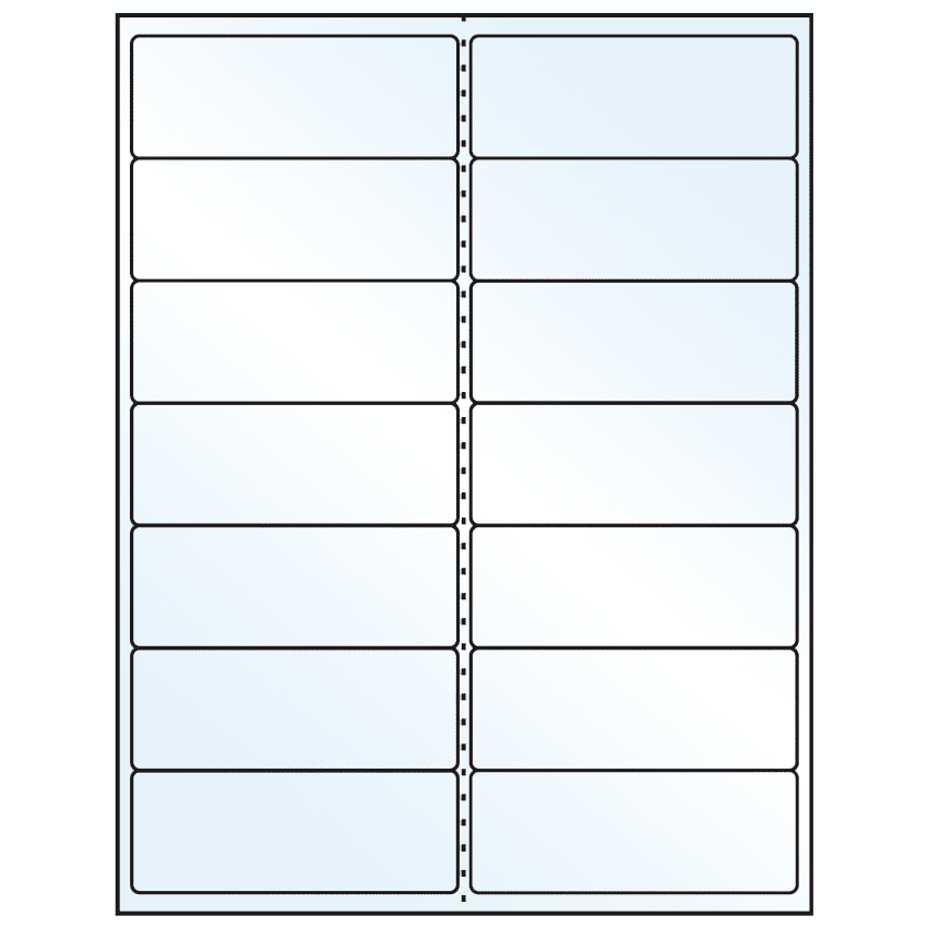 4" x 1.5" Crystal Clear Rectangular Sheet Labels