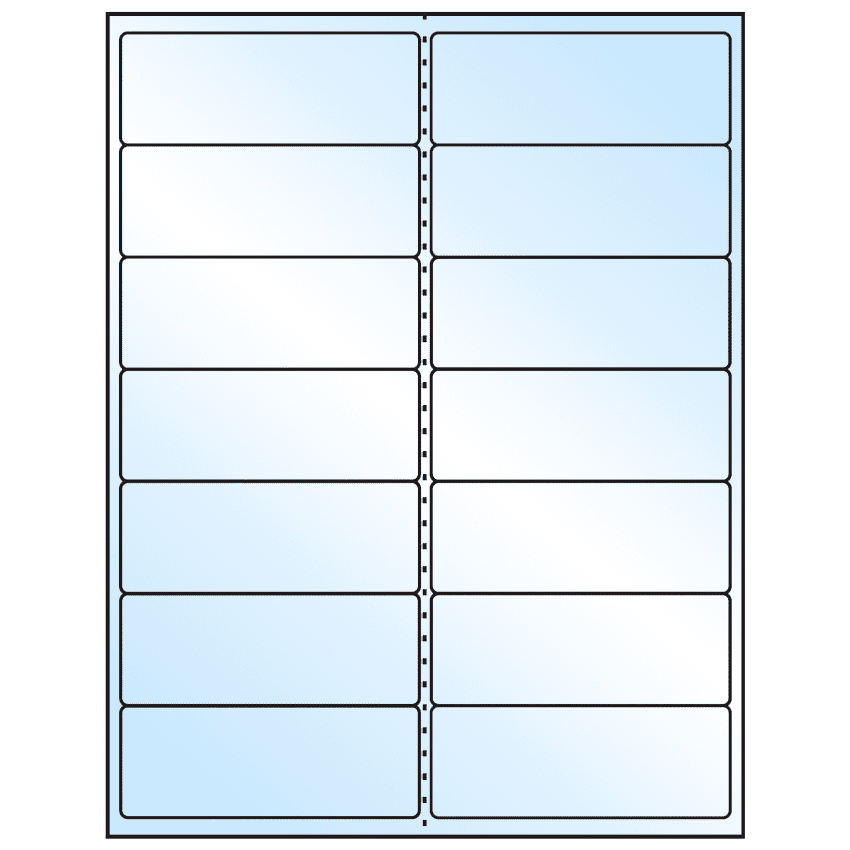 4" x 1.5" White Premium High Gloss Rectangular Sheet Labels