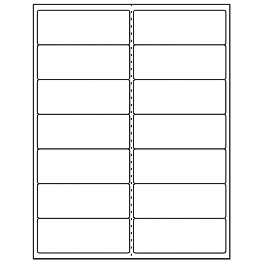 4" x 1.5" White Matte Litho Rectangular Sheet Labels