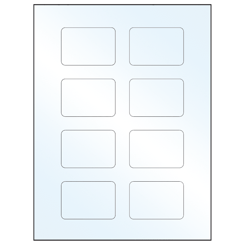 2.6" x 1.77" Crystal Clear Rectangular Sheet Labels