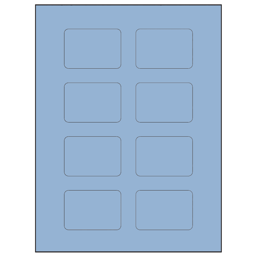 2.6" x 1.77" Pastel Blue Rectangular Sheet Labels