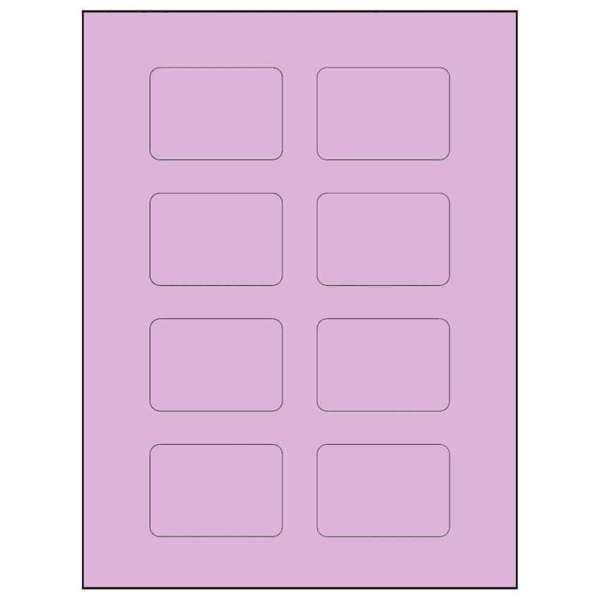 2.6" x 1.77" Pastel Purple Rectangular Sheet Labels