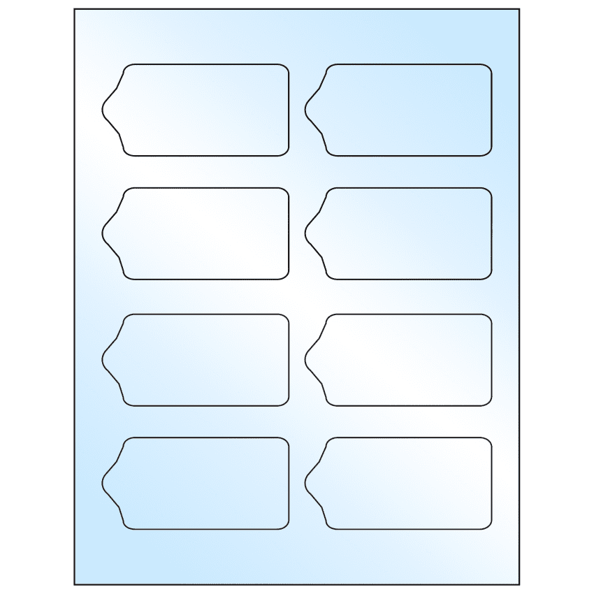 3.5625" x 1.75" White Premium High Gloss Sheet Labels