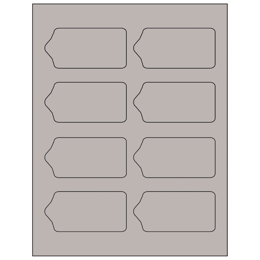 3.5625" x 1.75" Gray Sheet Labels