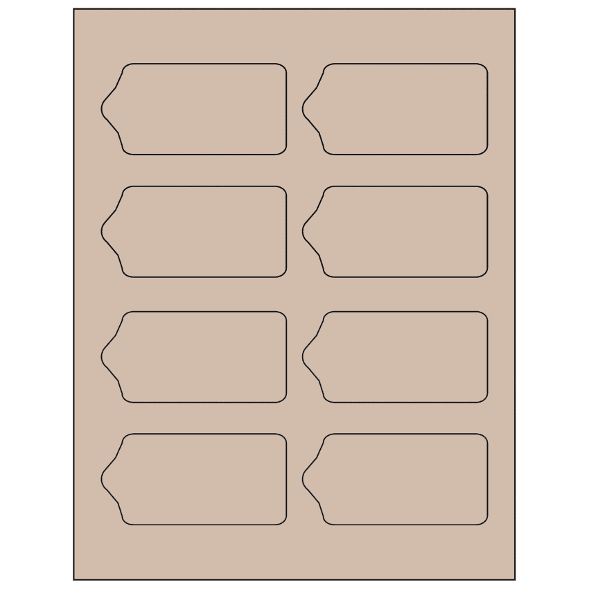 3.5625" x 1.75" Pastel Tan Sheet Labels