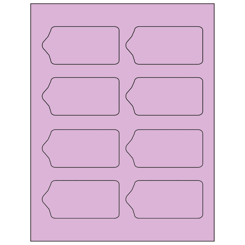 3.5625" x 1.75" Pastel Purple Sheet Labels