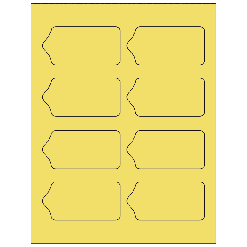 3.5625" x 1.75" Pastel Yellow Sheet Labels