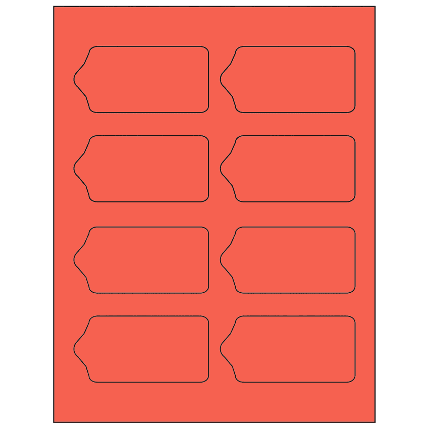 3.5625" x 1.75" Red Sheet Labels