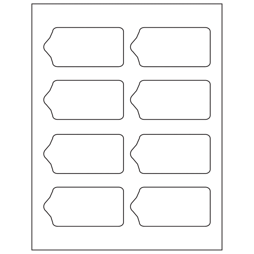 3.5625" x 1.75" White Sheet Labels