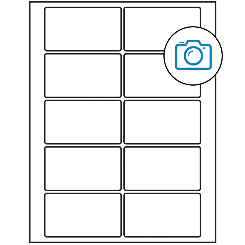 3.5" x 2" Photo Gloss Rectangular Sheet Labels