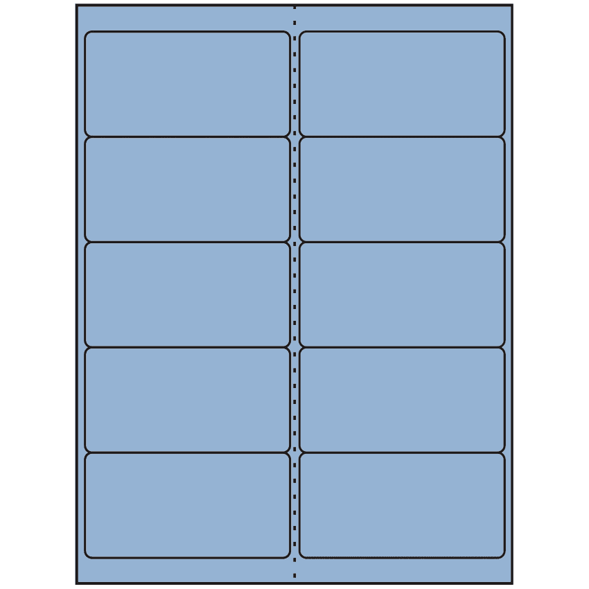 4" x 2" Pastel Blue Rectangular Sheet Labels