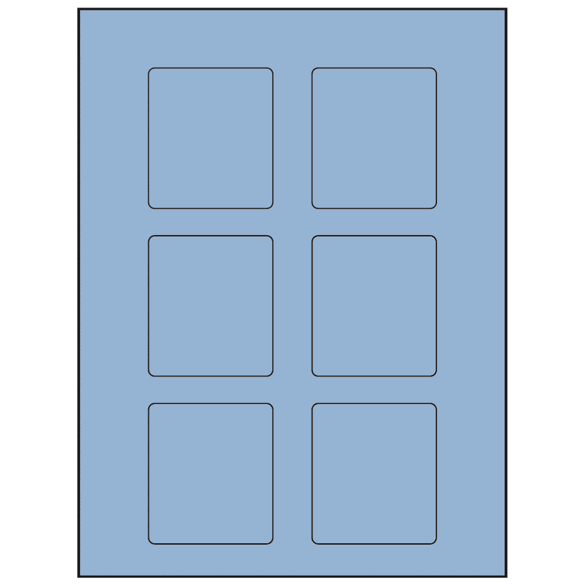 2.5" x 2.75" Pastel Blue Rectangular Sheet Labels