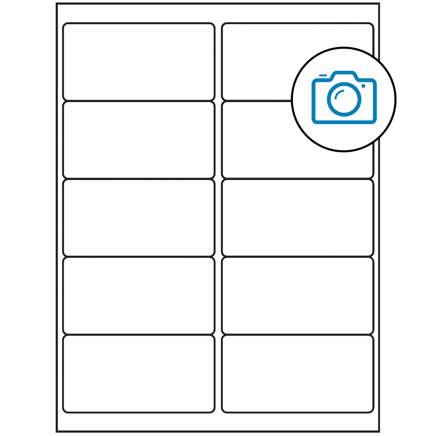 4" x 2" Photo Gloss Rectangular Sheet Labels (10-UP)