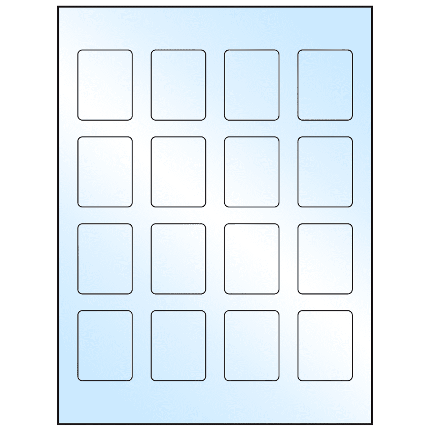 1.5" x 1.875" White Premium High Gloss Rectangular Sheet Labels