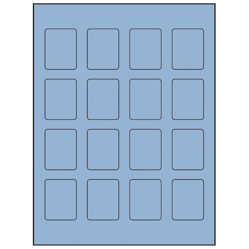 1.5" x 1.875" Pastel Blue Rectangular Sheet Labels