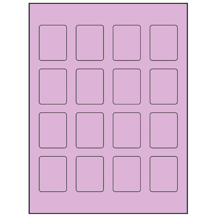 1.5" x 1.875" Pastel Purple Rectangular Sheet Labels