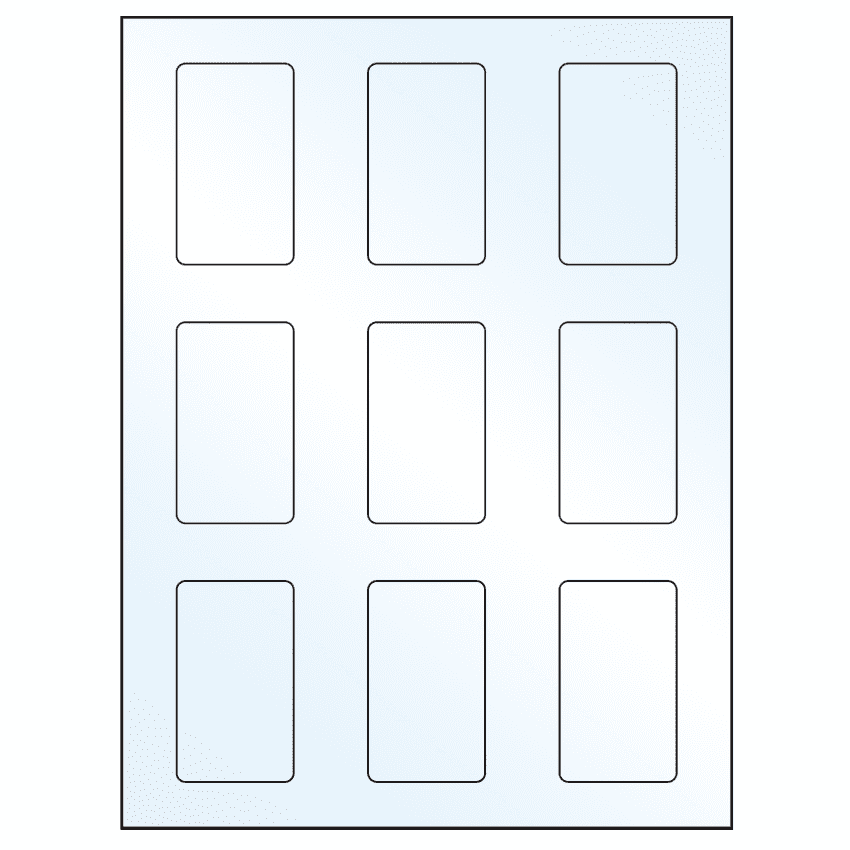 1.6562" x 2.75" White Mid Gloss Rectangular Sheet Labels