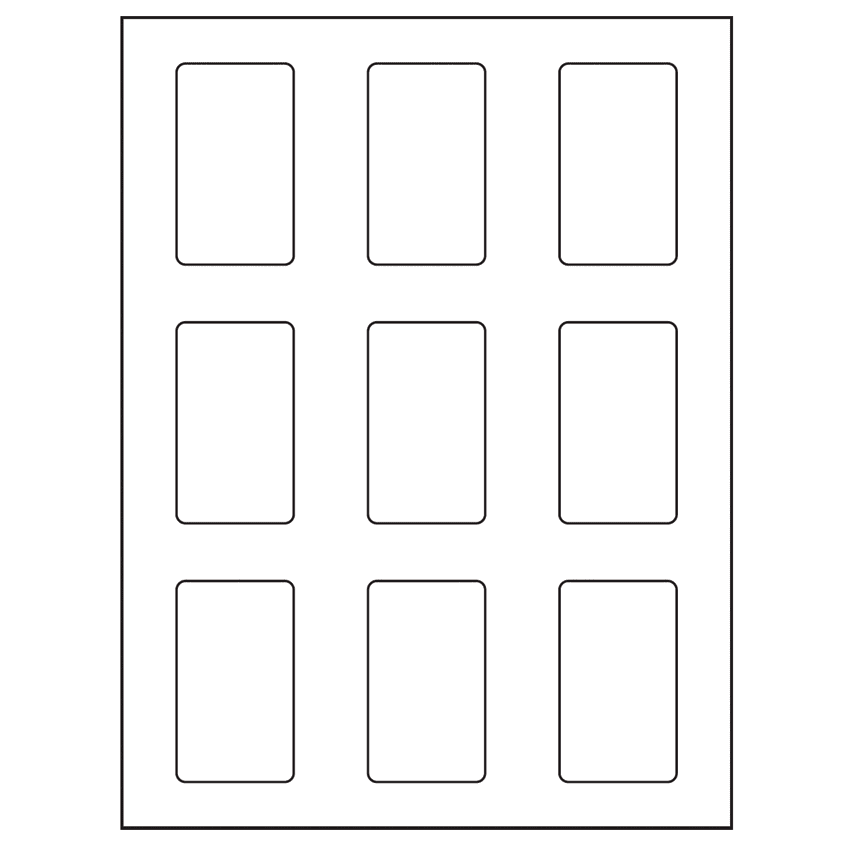 1.6562" x 2.75" White Vinyl Drum Rectangular Sheet Labels