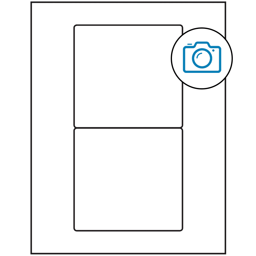4.75" x 4.5" Photo Gloss Rectangular Sheet Labels