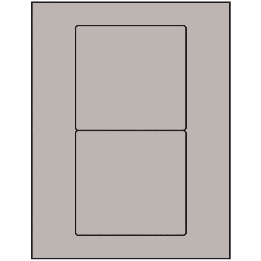 4.75" x 4.5" Gray Rectangular Sheet Labels