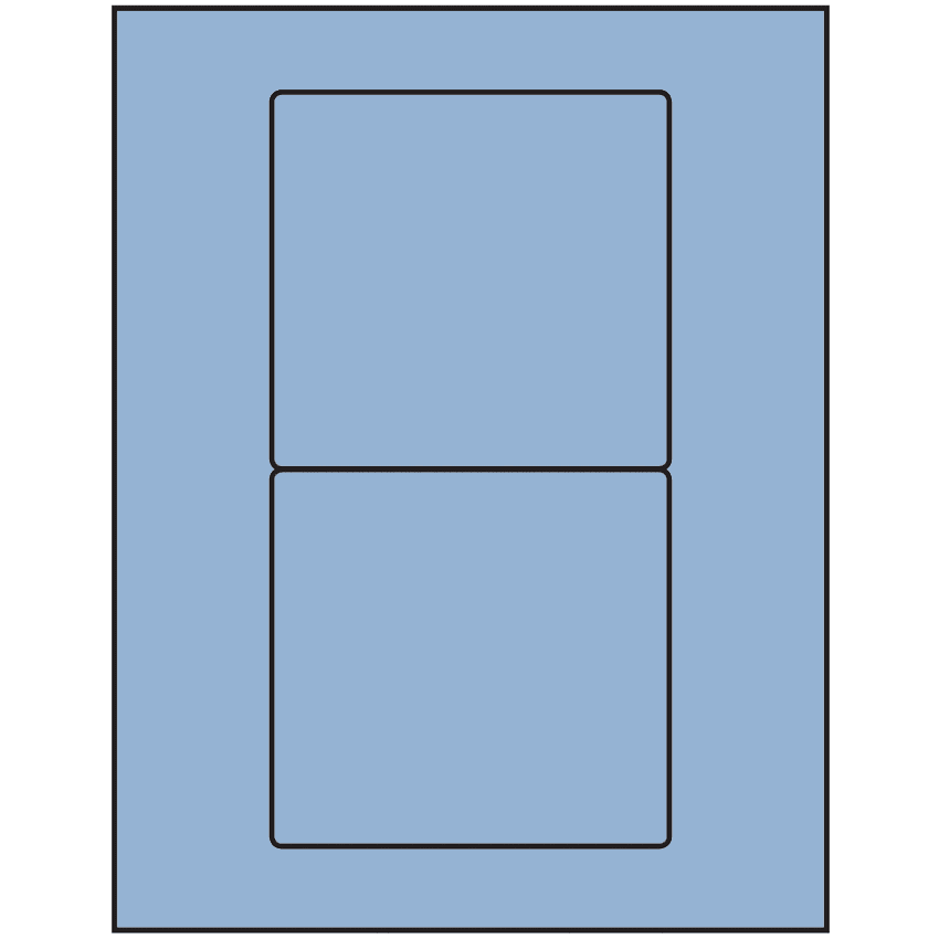 4.75" x 4.5" Pastel Blue Rectangular Sheet Labels