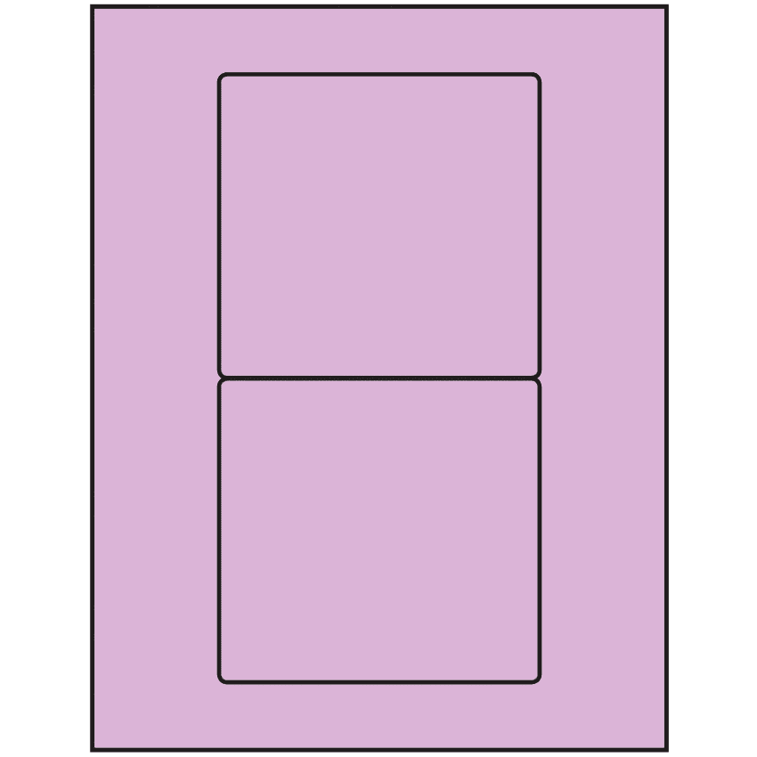 4.75" x 4.5" Pastel Purple Rectangular Sheet Labels