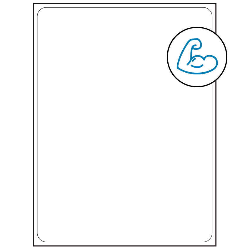 8.25" x 10.75" White Rectangular Sheet Labels - Ultra Aggressive Adhesive