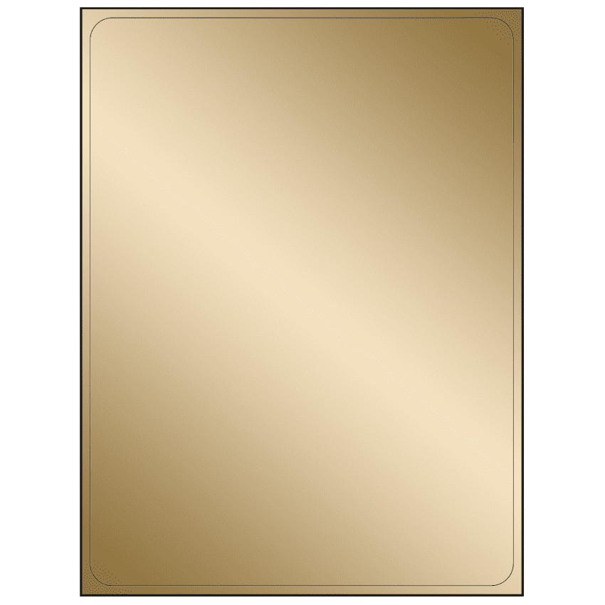 8.25" x 10.75" Gold Foil Rectangular Sheet Labels