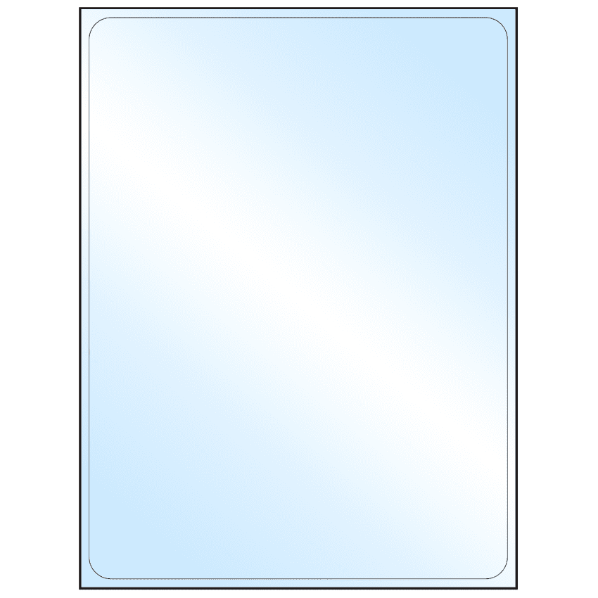 8.25" x 10.75" White Premium High Gloss Rectangular Sheet Labels