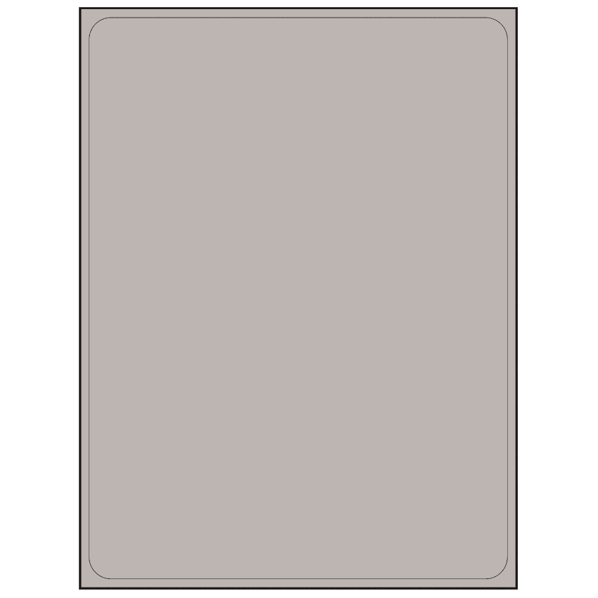 8.25" x 10.75" Gray Rectangular Sheet Labels
