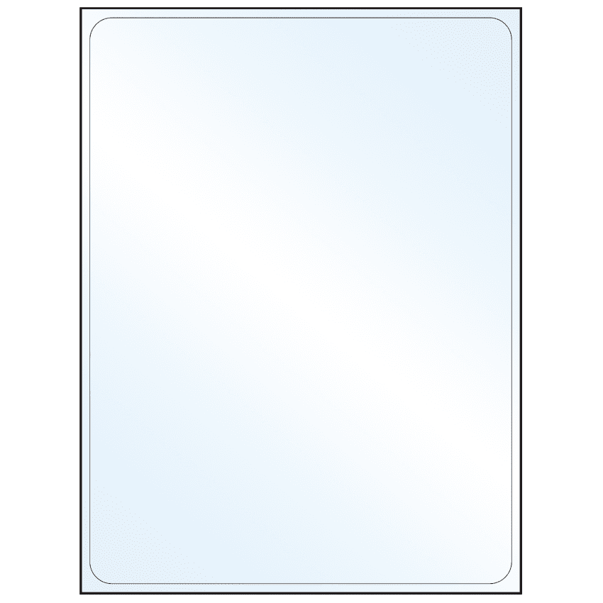 8.25" x 10.75" White Mid Gloss Rectangular Sheet Labels