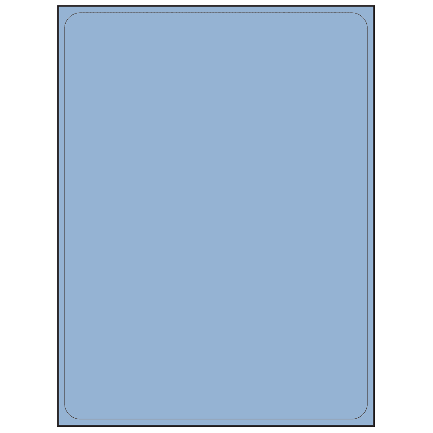 8.25" x 10.75" Pastel Blue Rectangular Sheet Labels