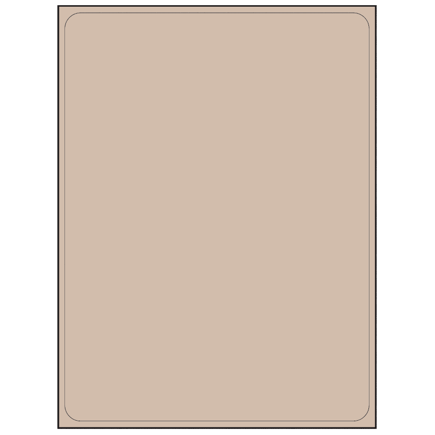 8.25" x 10.75" Pastel Tan Rectangular Sheet Labels