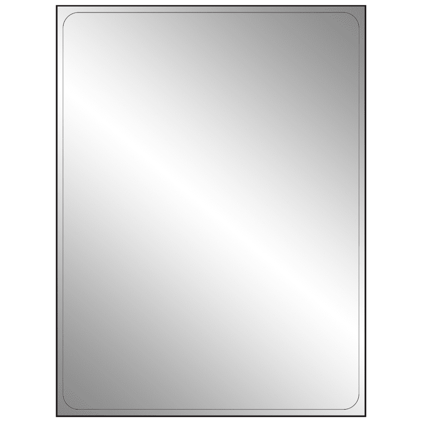 8.25" x 10.75" Silver Foil Rectangular Sheet Labels