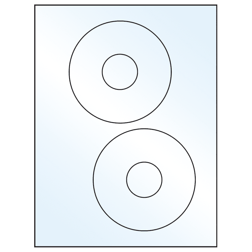 4.65" Crystal Clear Circular Sheet Labels