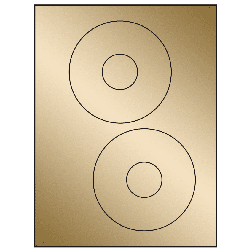4.65" Gold Foil Circular Sheet Labels