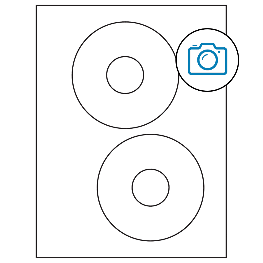 4.65" Photo Gloss Circular Sheet Labels