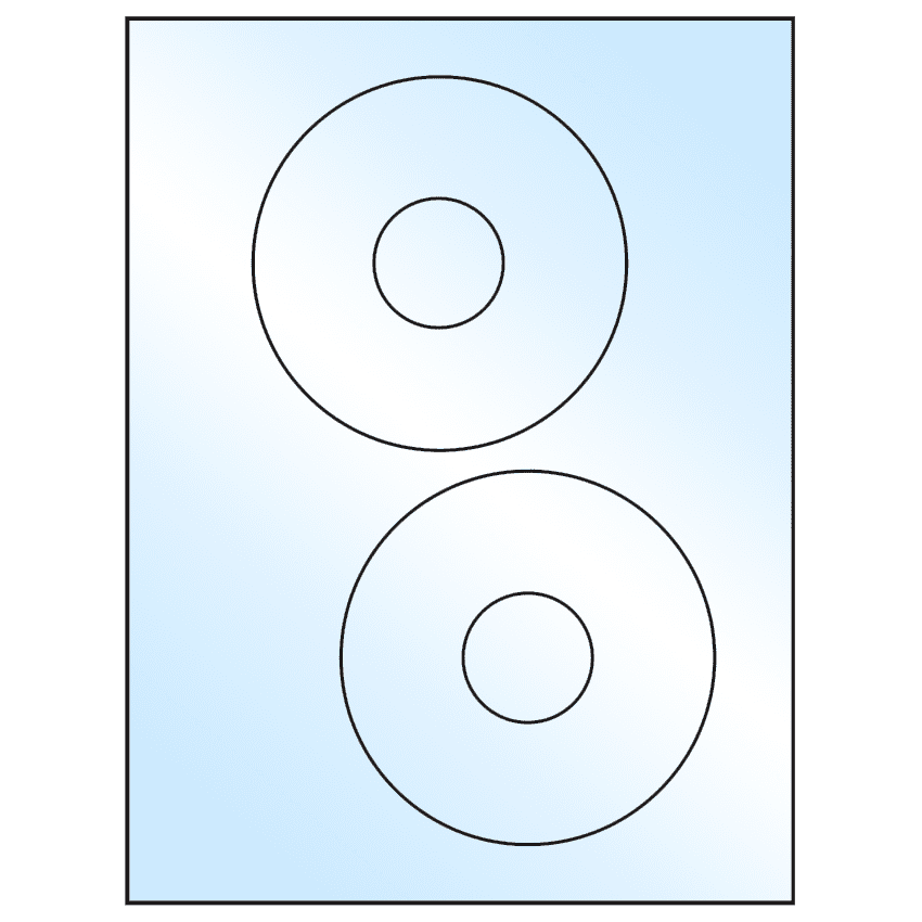 4.65" White Premium High Gloss Circular Sheet Labels