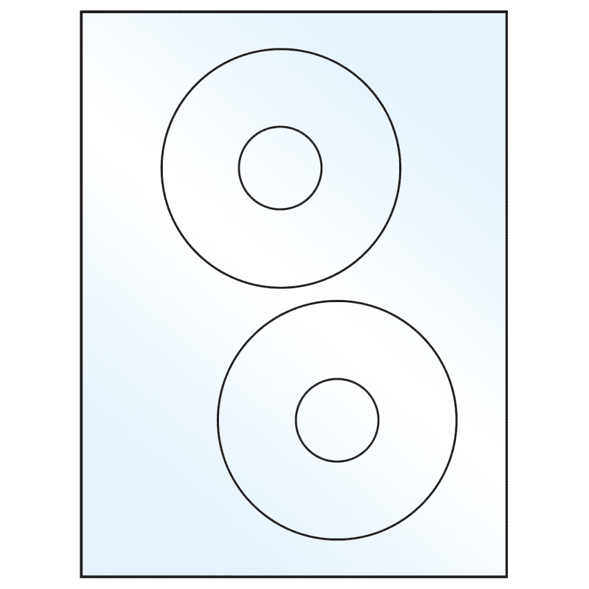 4.65" White Mid Gloss Circular Sheet Labels