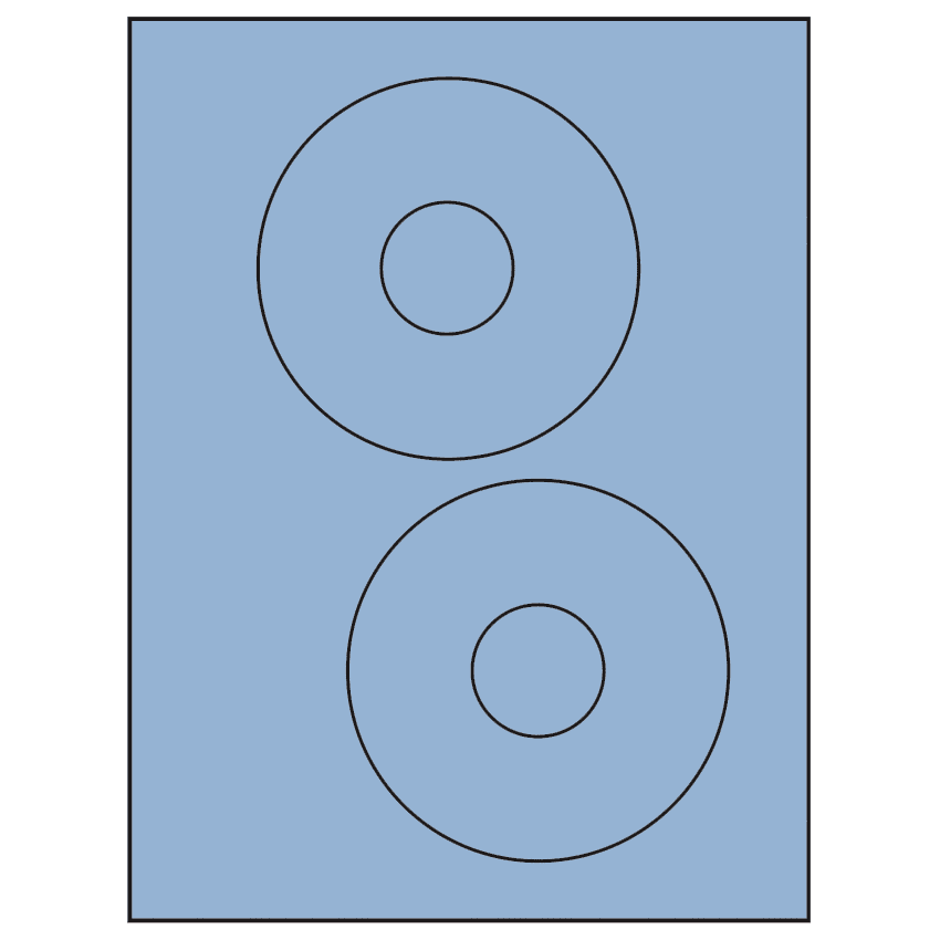4.65" Pastel Blue Circular Sheet Labels