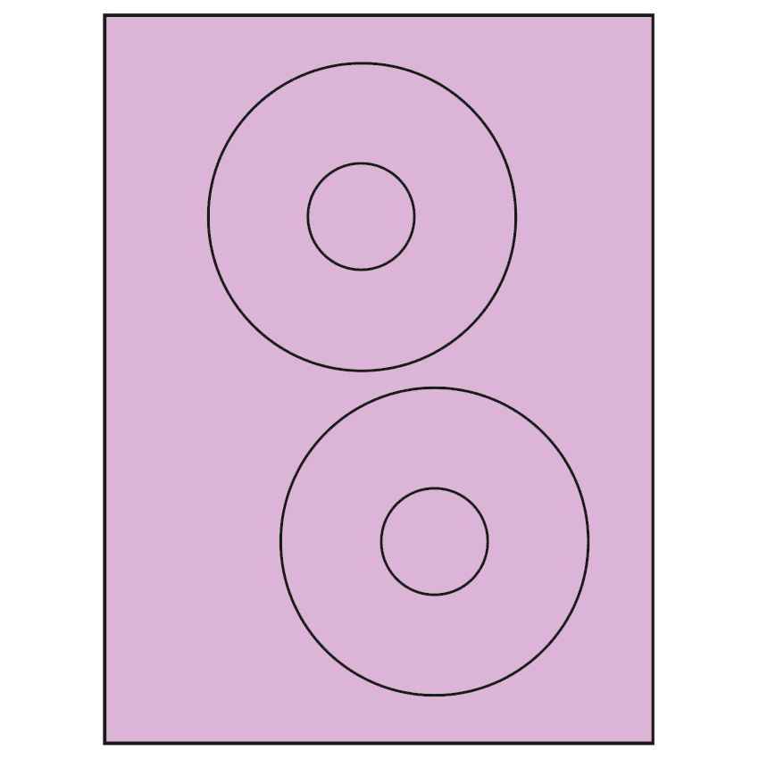 4.65" Pastel Purple Circular Sheet Labels