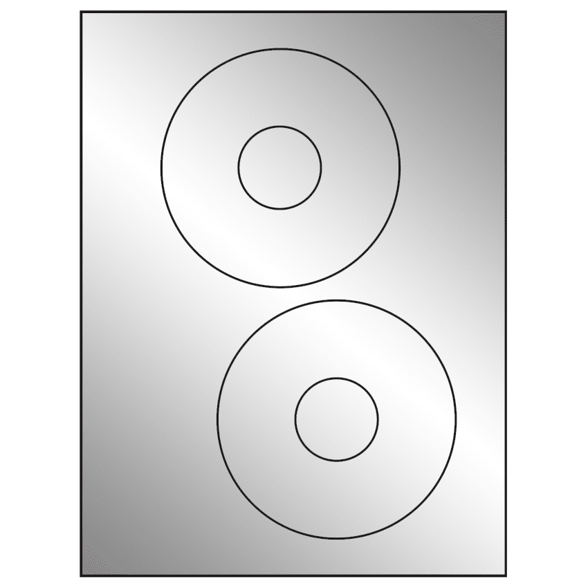 4.65" Silver Foil Circular Sheet Labels