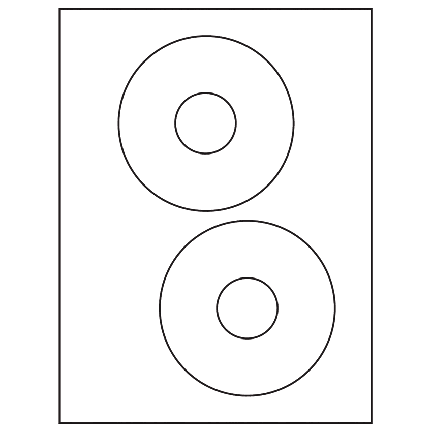 4.65" White Vinyl Drum Circular Sheet Labels
