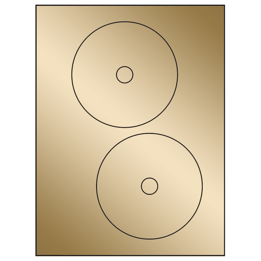 4.65" Gold Foil Circular Sheet Labels