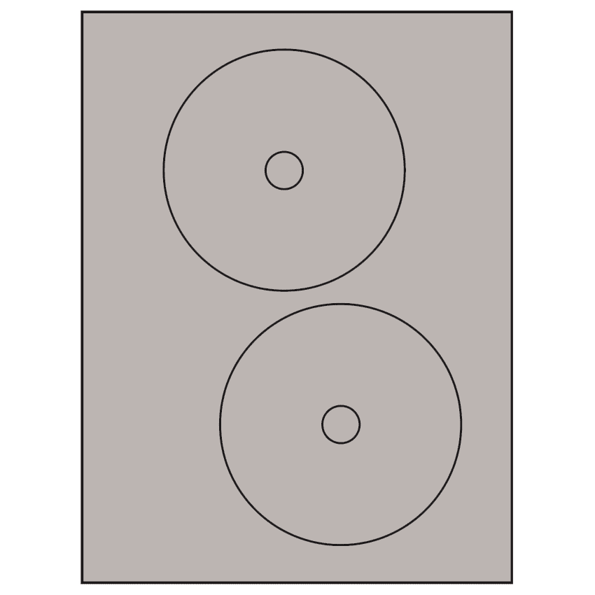 4.65" Gray Circular Sheet Labels
